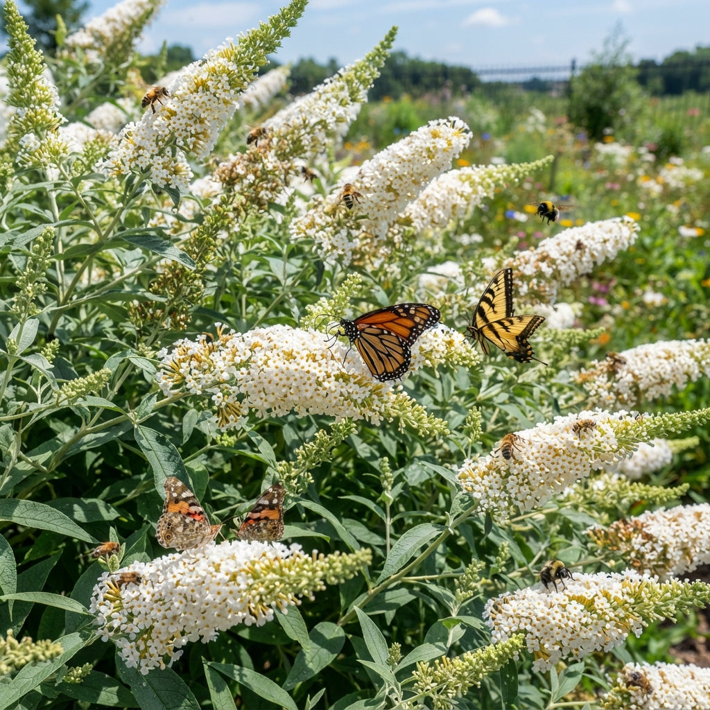 White Butterfly Bush (Buddleia davidii) Seeds for Planting