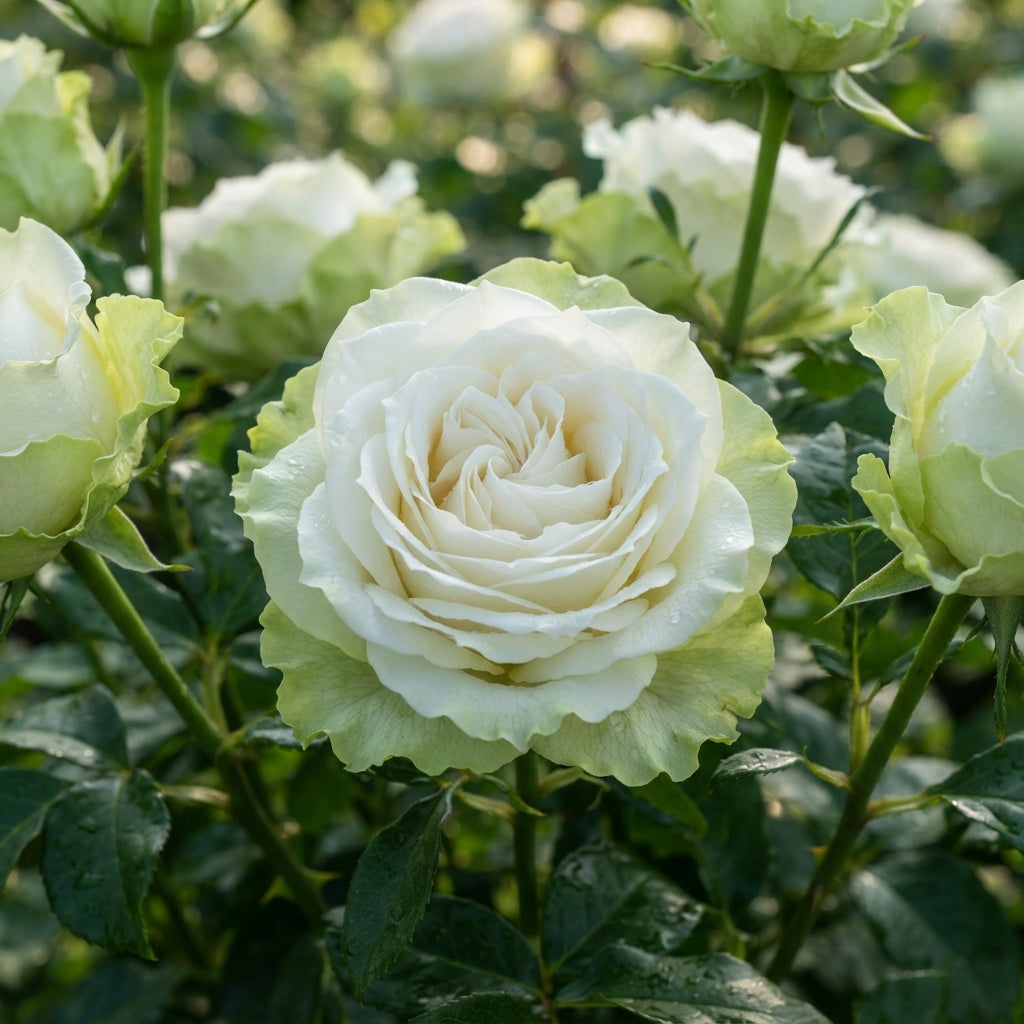White Green Rose Flower Seeds - Rose Flower Seeds for Garden