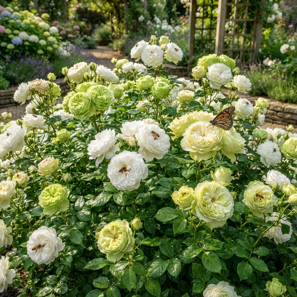 White Green Rose Flower Seeds - Rose Flower Seeds for Garden