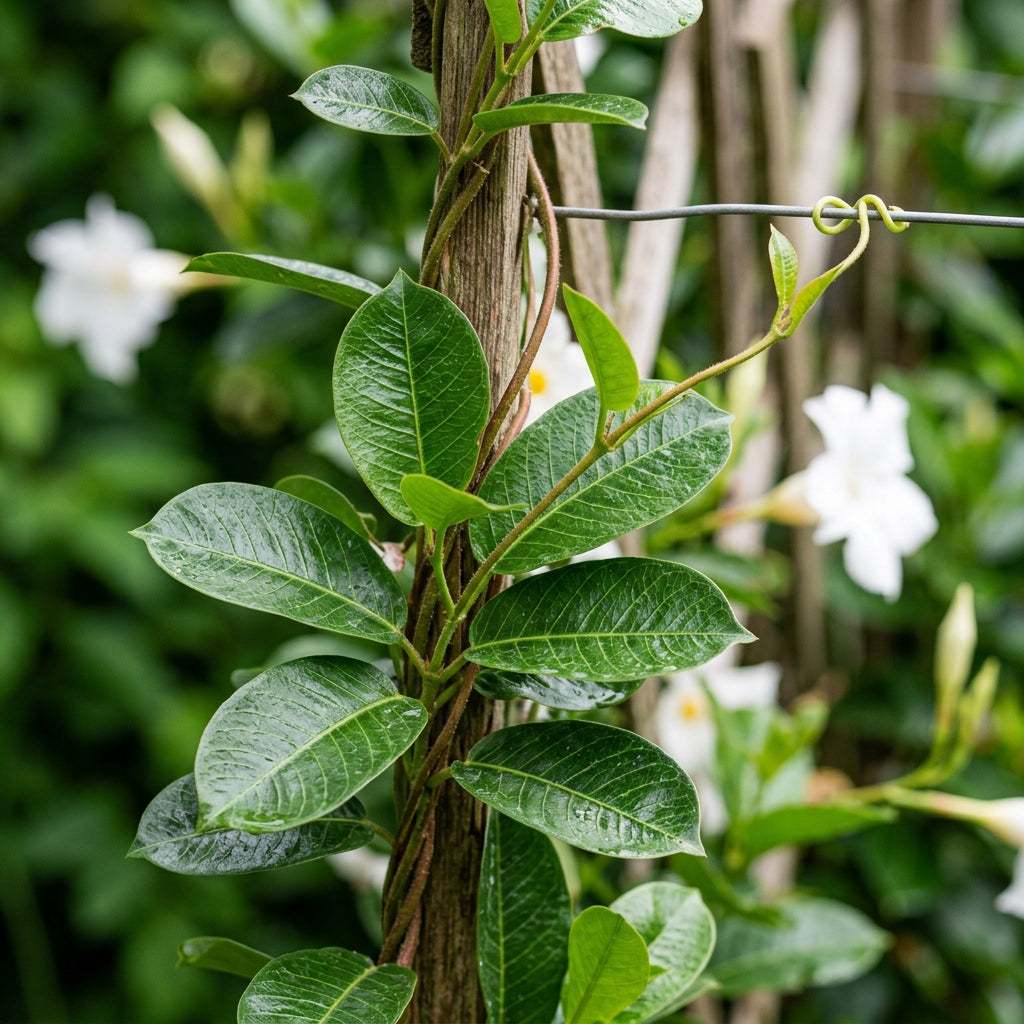 White Mandevilla Vine Flower Seeds for Planting