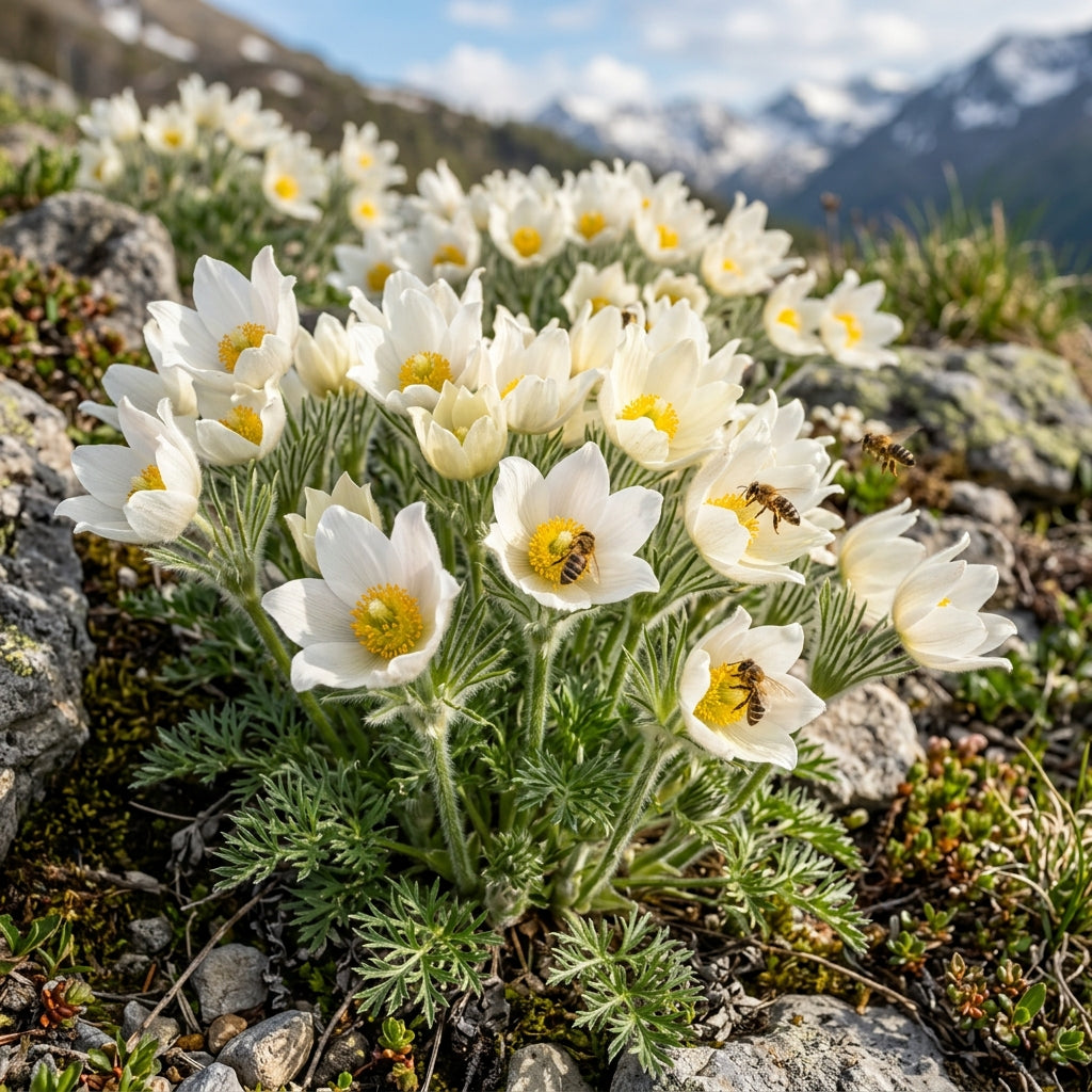 White Pasque Flower Seeds - White Pasque Flower Seeds for Garden