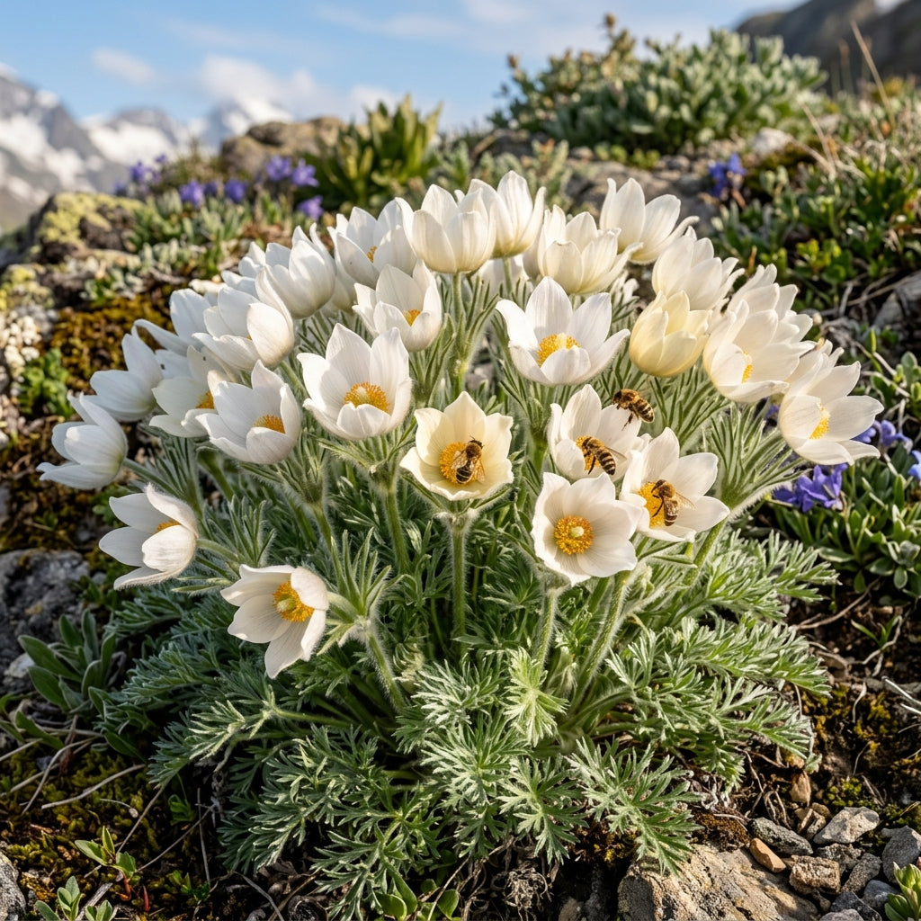 White Pasque Flower Seeds - White Pasque Flower Seeds for Garden