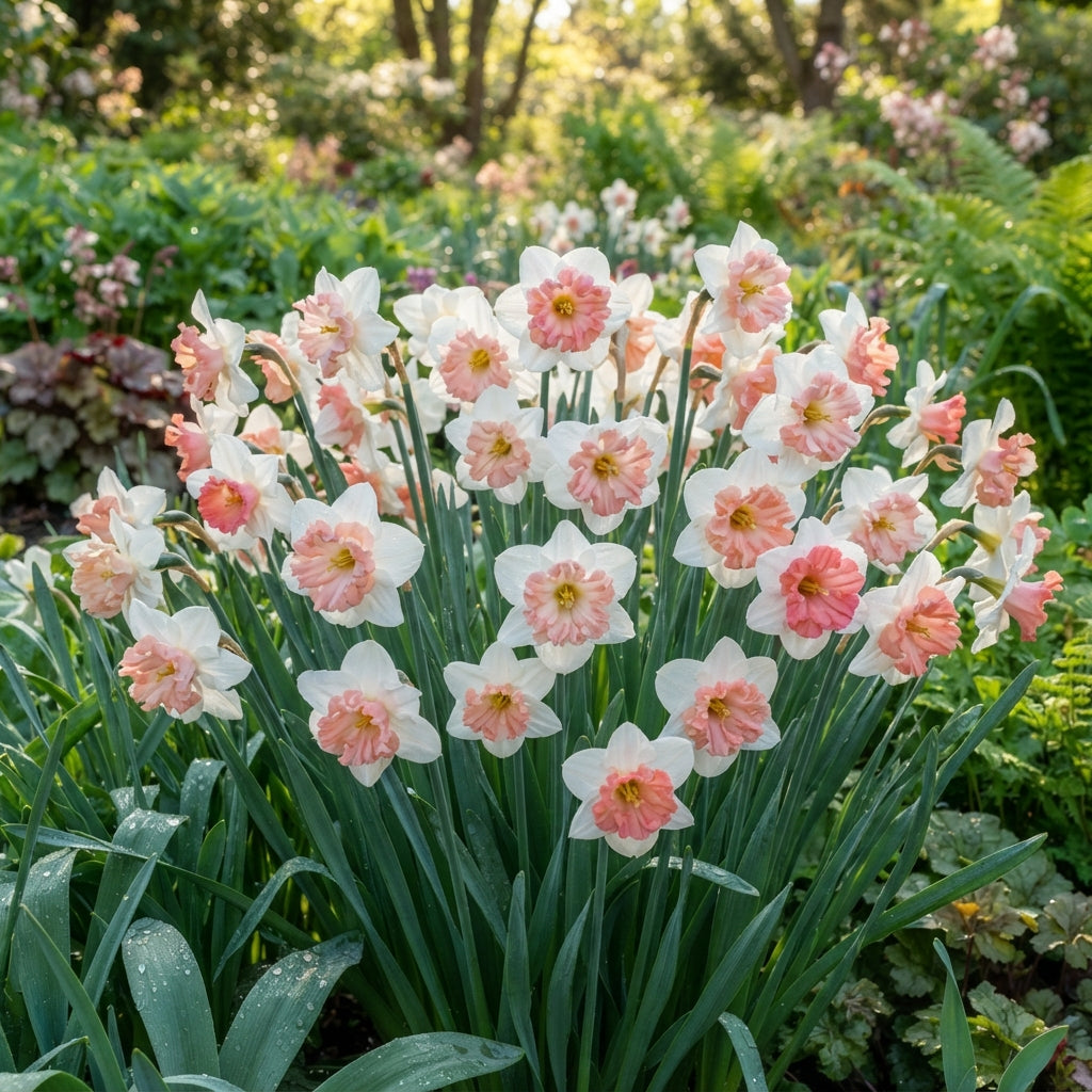 Narcissus White and Pink Flower Seeds for Planting