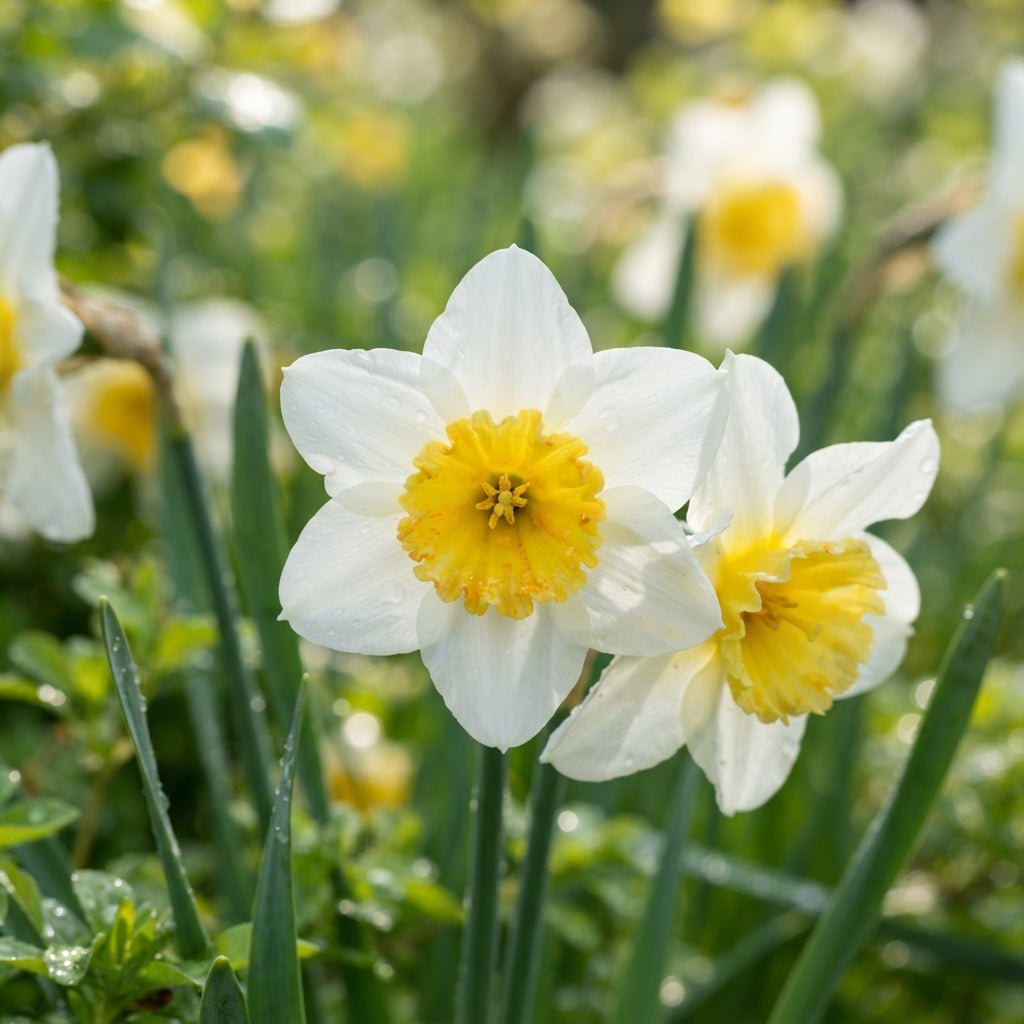 White and Yellow Daffodil Flower Seeds for Planting