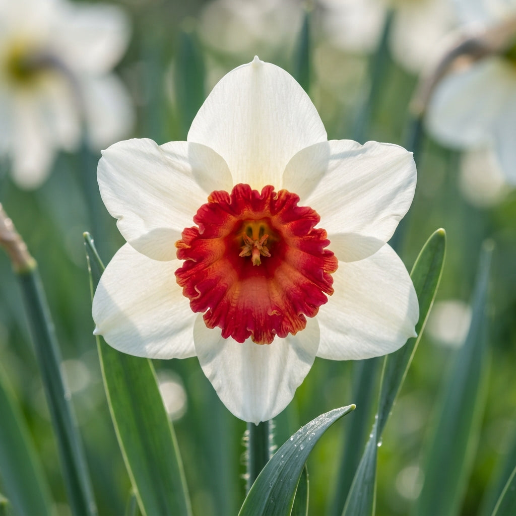 White and Red Daffodil Seeds for Planting