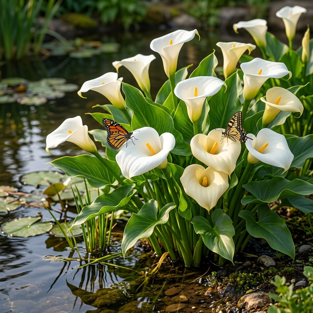 Zantedeschia Aethiopica Seeds - White Calla Lily Flower Seeds for Garden