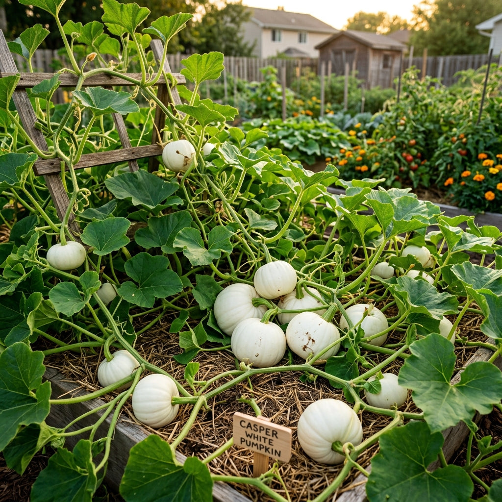 Casper Pumpkin Seeds – White Pumpkin Seeds for Home Garden