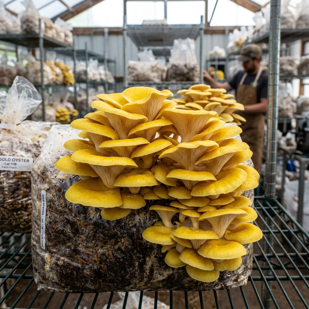 Yellow Gold Oyster Mushroom Seeds
