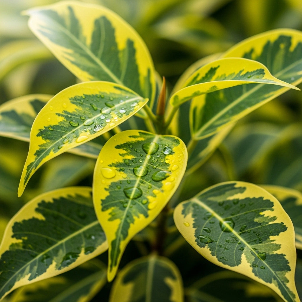 Yellow Leaf Ficus Plant for Indoor & Outdoor Garden Decor