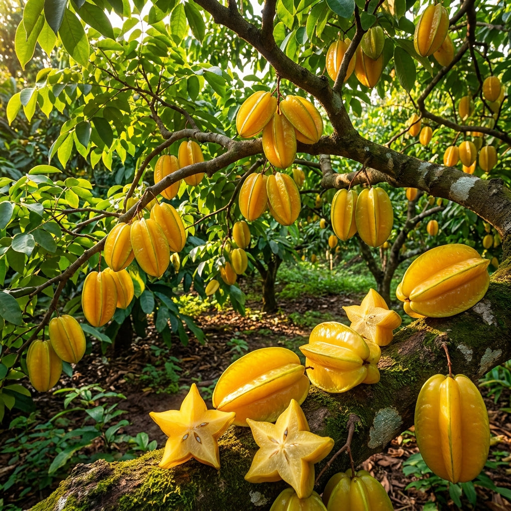 Yellow Star Fruit (Averrhoa carambola) Seeds for Planting