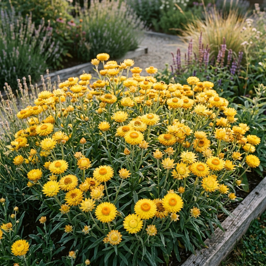 Yellow Strawflower Seeds – Long-Lasting Golden Blooms