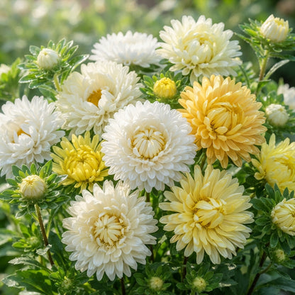 Yellow White Aster Flower Seeds - Aster Flower Seeds for Garden