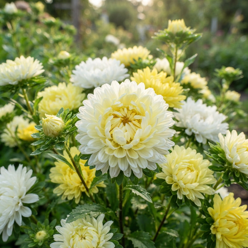 Yellow White Aster Flower Seeds - Aster Flower Seeds for Garden