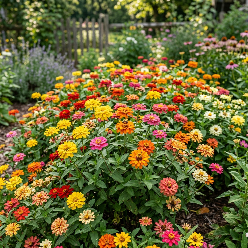 Jazzy Mix Zinnia Flower Seeds – Bright Colour Mix