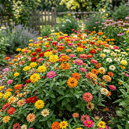 Jazzy Mix Zinnia Flower Seeds – Bright Colour Mix