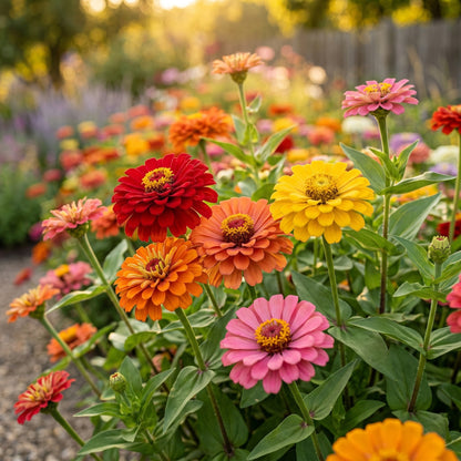 Crazy Blend Zinnia Seeds (Zinnia elegans) – Double Mix Flower Seeds