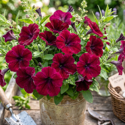 Burgundy Petunia Flower Seeds - Burgundy Flower Seeds for Garden