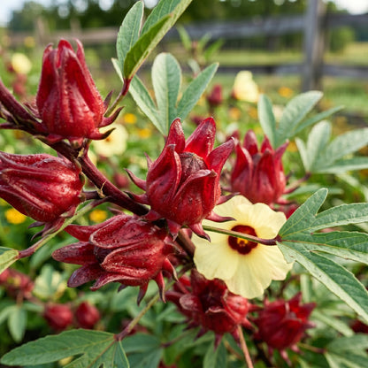Roselle Seeds (Hibiscus sabdariffa) – Jamaican Sorrel Flower Seeds