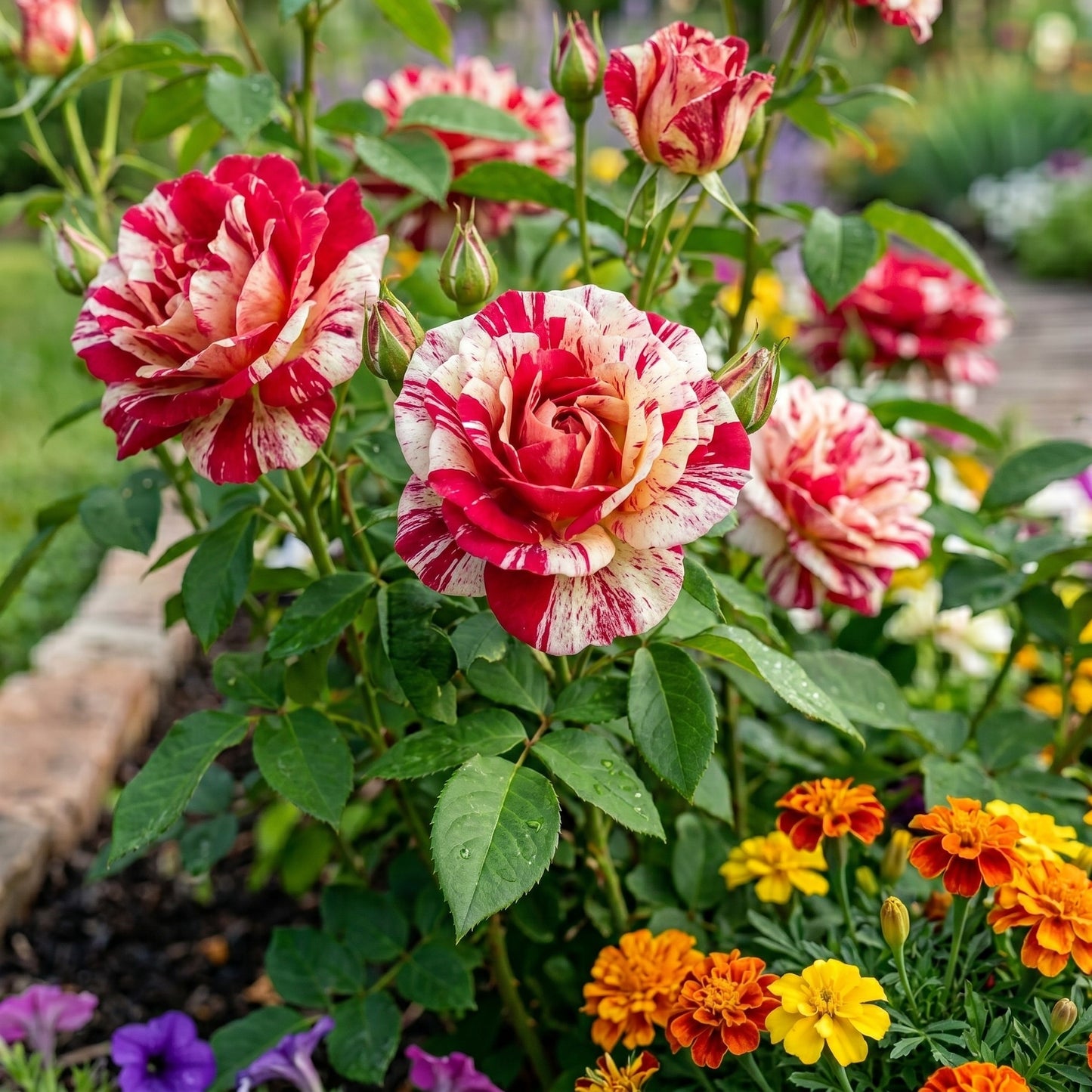 Twin Red White Rose Flower Seeds for Planting