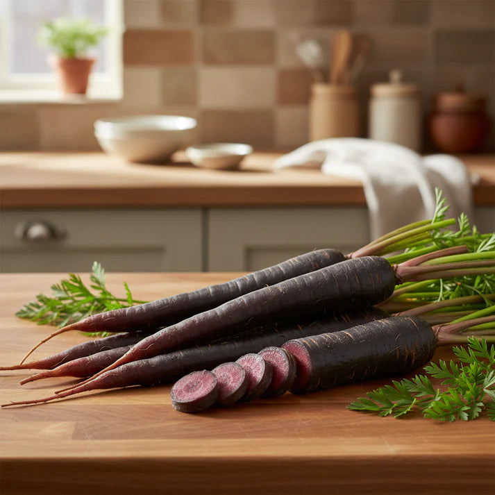 Black Nebula Carrot Seeds – Deep Purple Heirloom Carrots