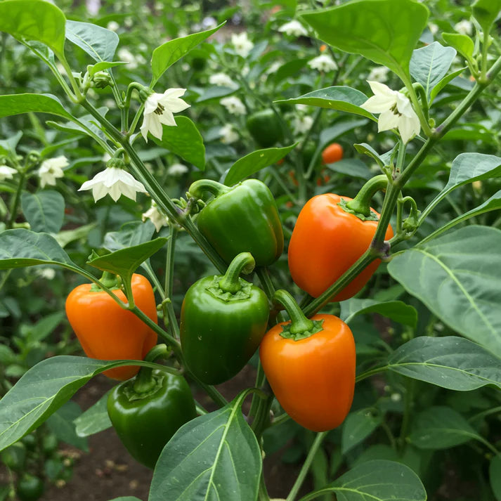 Mini Bell Orange Pepper Seeds – Pepper Seeds for Home Garden