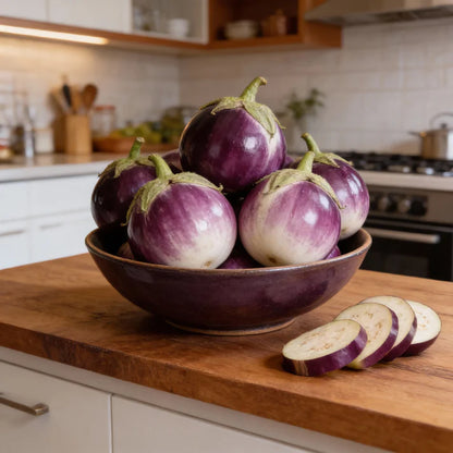 Eggplant Rosa Bianca Seeds for Home Garden