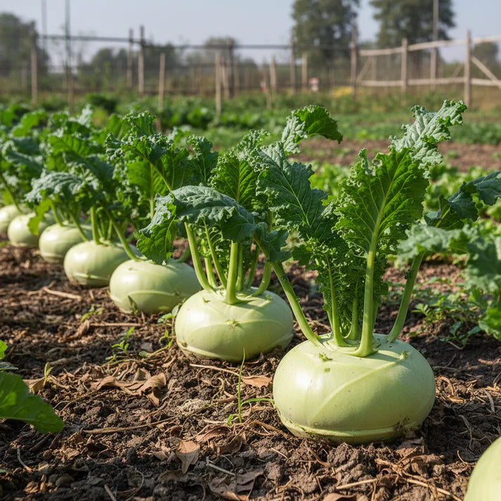 Knol Khol White Desi Vegetable Seeds for Planting