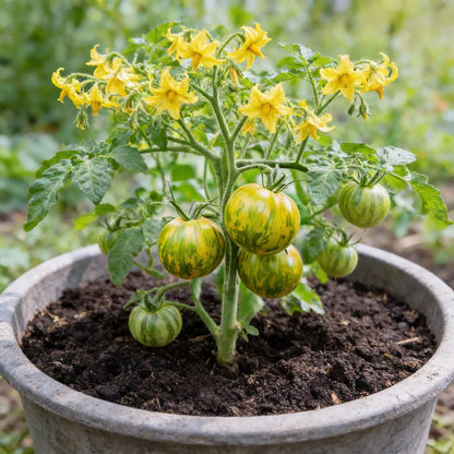 Tomato Green Zebra Seeds – Heirloom Striped Tomato Seeds for Home Garden