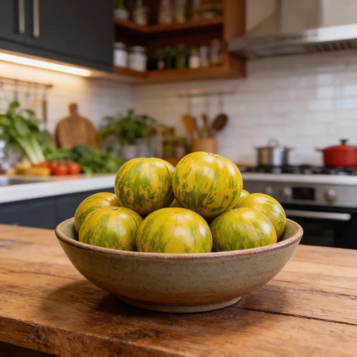 Tomato Green Zebra Seeds – Heirloom Striped Tomato Seeds for Home Garden