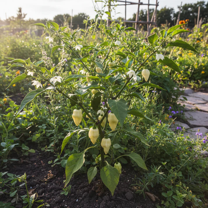 White Habanero Pepper Seeds – Heirloom Chili Variety for Planting