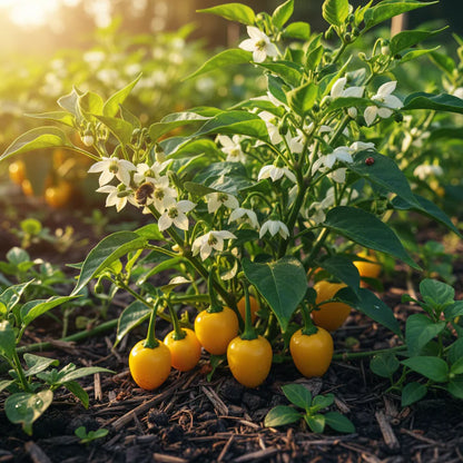 Pepper Button Yellow Seeds – Compact Chili Variety for Planting