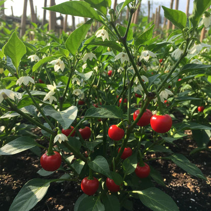 Pepper Button Red Seeds – Heirloom Chili Variety for Planting