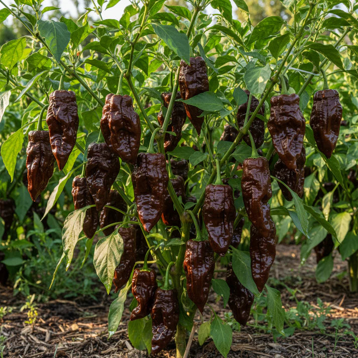 Jolokia Chocolate Brown Chilli Seeds – Chocolate Chilli Seeds for Home Garden