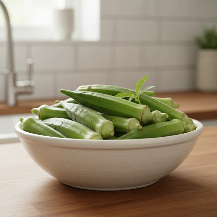 Star of David Okra Seeds for Home Gardening