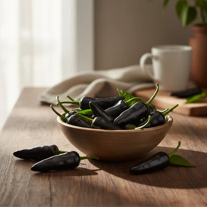 Pepper Black Fangs Seeds for Home Gardening