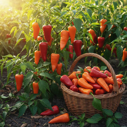Pepper Bulgarian Carrot Seeds – Heirloom Chili Variety for Planting