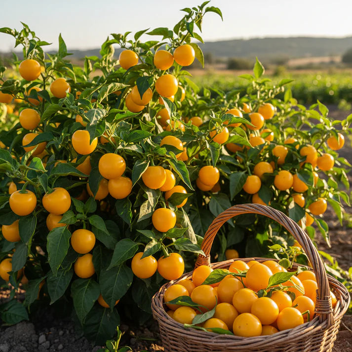 Pepper Button Yellow Seeds – Compact Chili Variety for Planting