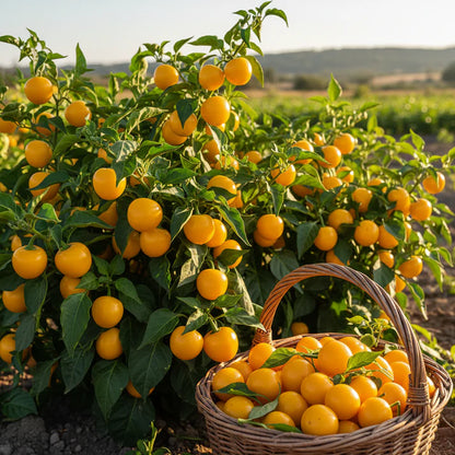 Pepper Button Yellow Seeds – Compact Chili Variety for Planting