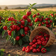 Pepper Button Red Seeds – Heirloom Chili Variety for Planting