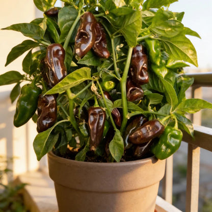Chocolate Fatalii Pepper Seeds for Home Garden