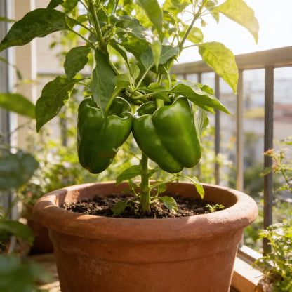 Capsicum Green Vegetable Seeds for Home Garden