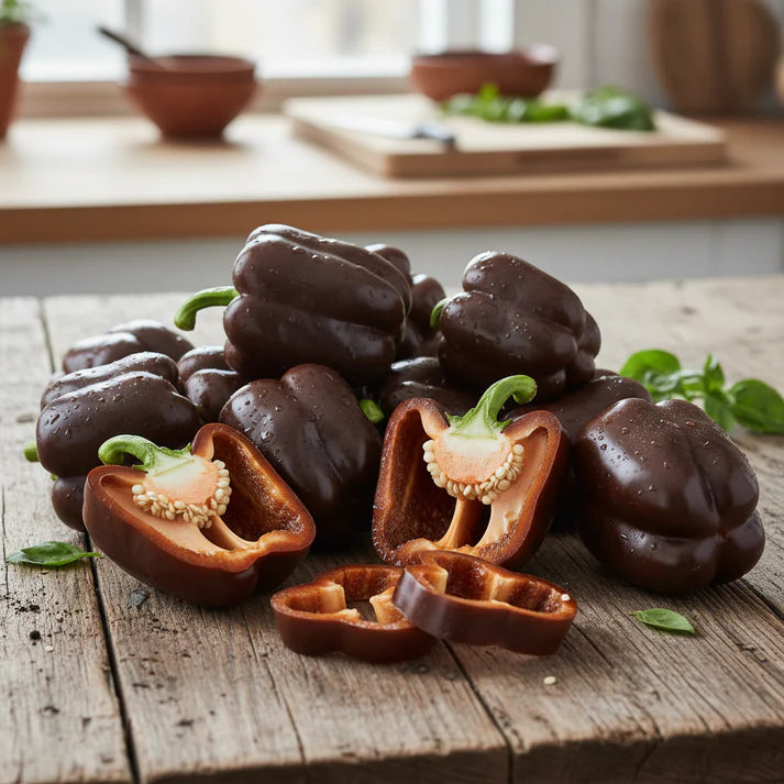Chocolate Beauty Pepper Seeds for Home Garden