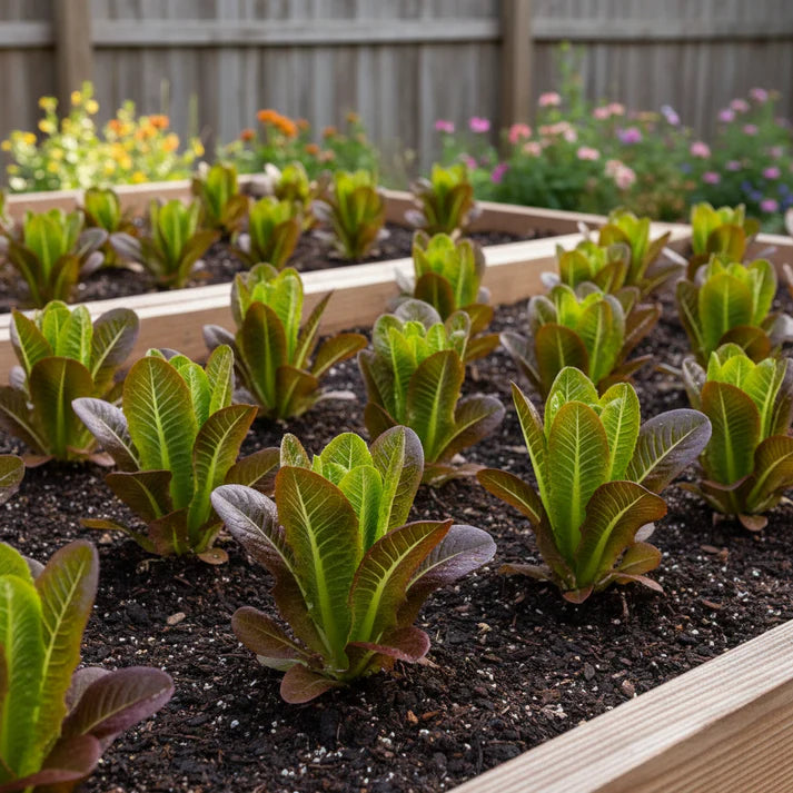 Red Romaine Lettuce Seeds for Home Garden