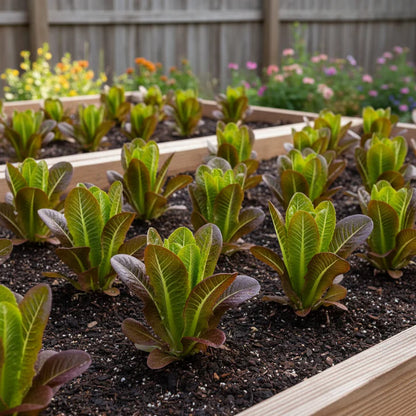Red Romaine Lettuce Seeds for Home Garden