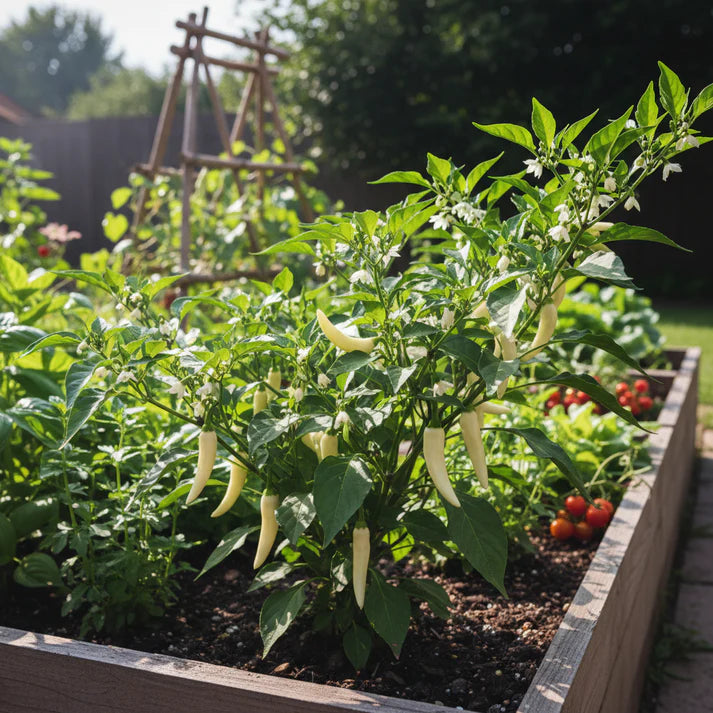 White Chili Pepper Seeds for Home and Garden Planting