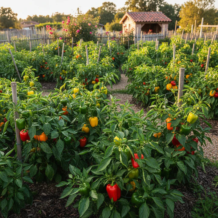 Sweet Pepper Rainbow Bell Blend Seeds – Sweet Pepper Seeds for Home Garden