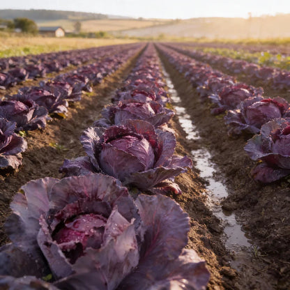 Red Drumhead Cabbage Seeds for Home Gardening