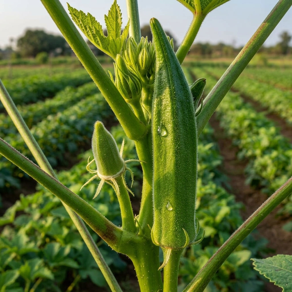 Clemson Spineless Okra Seeds – Heirloom Vegetable Seeds for Home Gardens