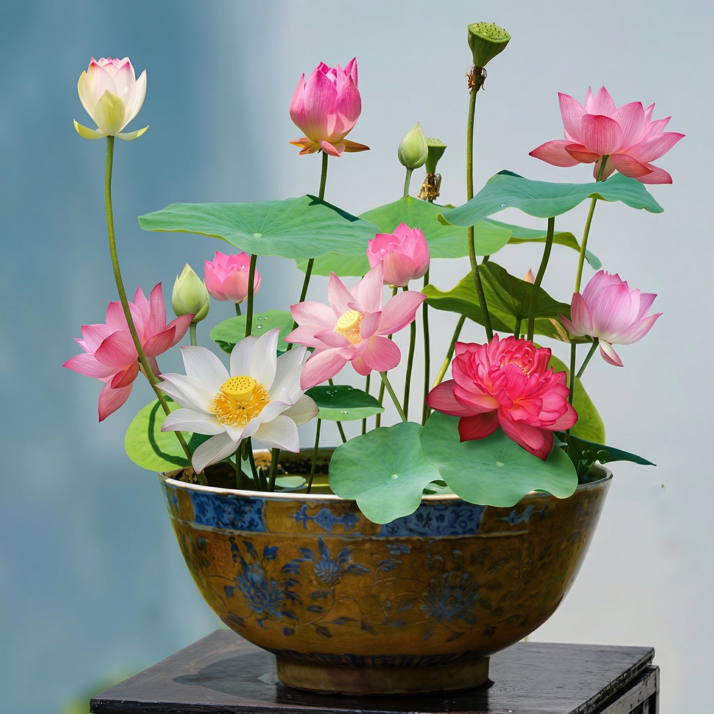 Lotus Seeds for Planting – Pink Red & Green Water Lotus Seeds