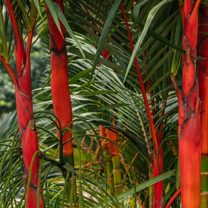 Red Sealing Wax Palm Tree Seeds Cyrtostachys renda – Exotic Tropical Plant Seeds